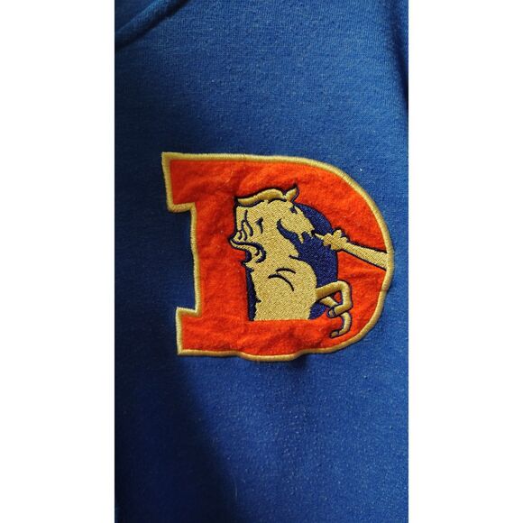 Mitchell & Ness Women's Blue Retro Denver Broncos Logo Hoody XL - Picture 8 of 8